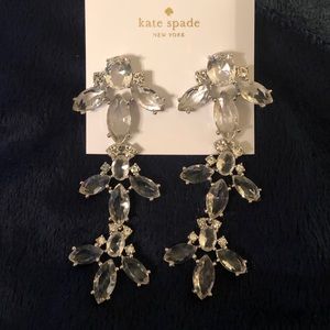 Kate spade ice queen chandelier earrings